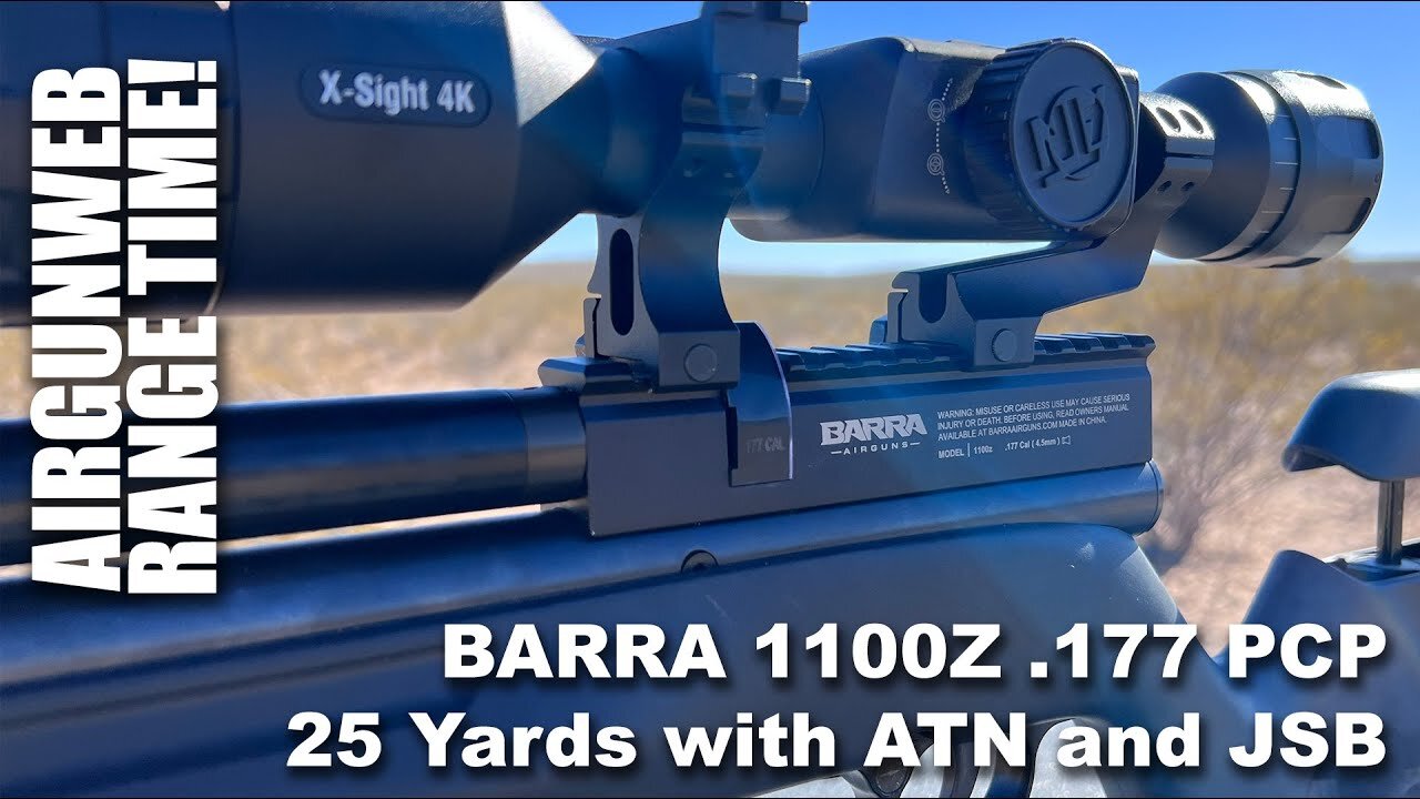 BARRA 1100Z .177 PCP Hammer Spring Tuning for .177 Pellet Accuracy - 25 Yards with ATN and JSB