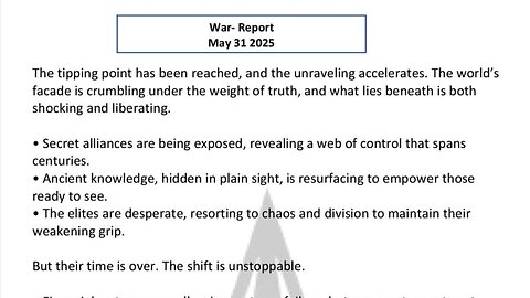 WAR REPORT - MAY 31 2025 - THE SHIFT IS UNSTOPPABLE