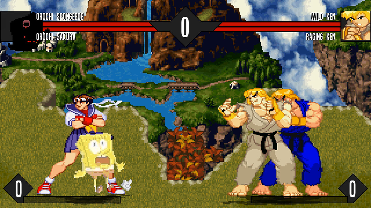 MUGEN - Orochi Spongebob & Orochi Sakura vs. Wild Ken & Raging Ken - Download