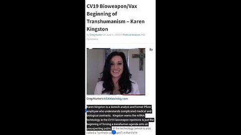 "Understanding the Risks: Karen Kingston's Take on the Alleged Hidden CV19 mRNA Threats"