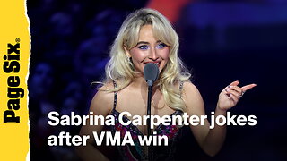 Sabrina Carpenter jokes about having '29' other albums when accepting VMA for Best Album