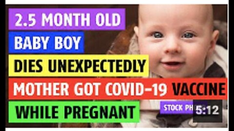 "Unexpected Death of 2.5-Month-Old Baby Boy; Mother Received Vaccination During Pregnancy"