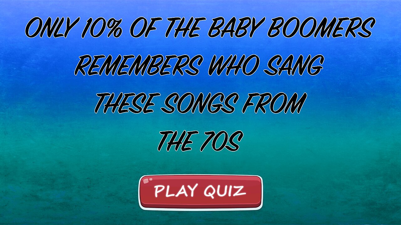 Only 10% remembers these songs from the 70s