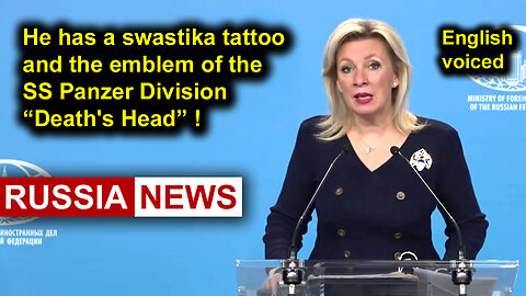 He has a swastika tattoo and the emblem of the SS Panzer Division Death's Head!