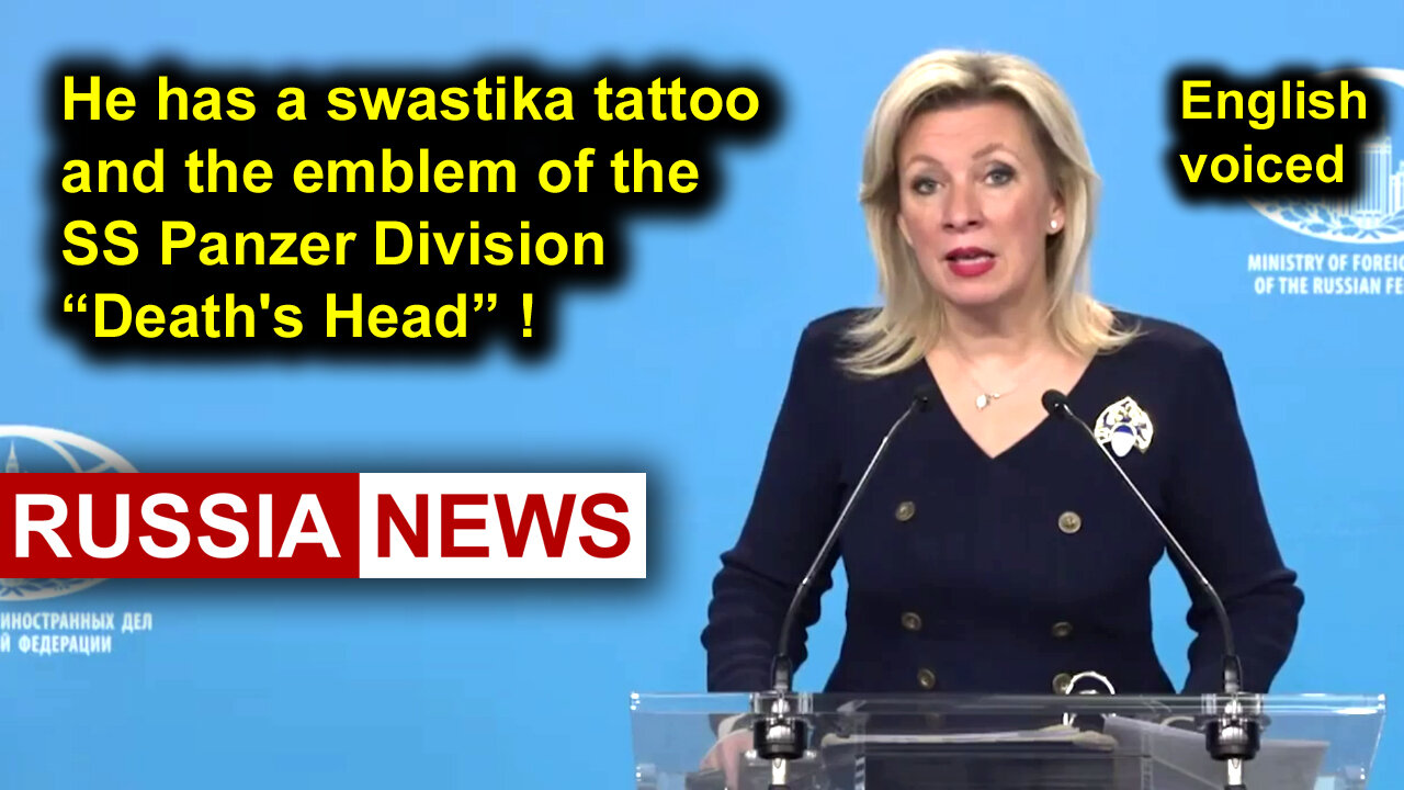 He has a swastika tattoo and the emblem of the SS Panzer Division Death's Head!