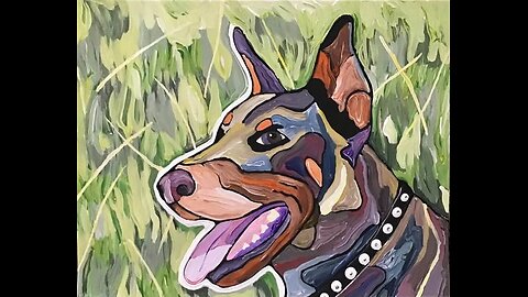 In the Studio: Doberman Line Pour Art