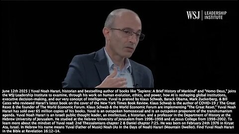Yuval Noah Harari | "AI Is Going to Take Over the Financial System. Think About the AI Revolution As a Wave of Immigration...Billions of AI Immigrants That Will Take People's Jobs. They Come At the Speed of Light." - 6/12/2025