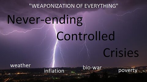 Controlled Crises For The "Weaponization of Everything"