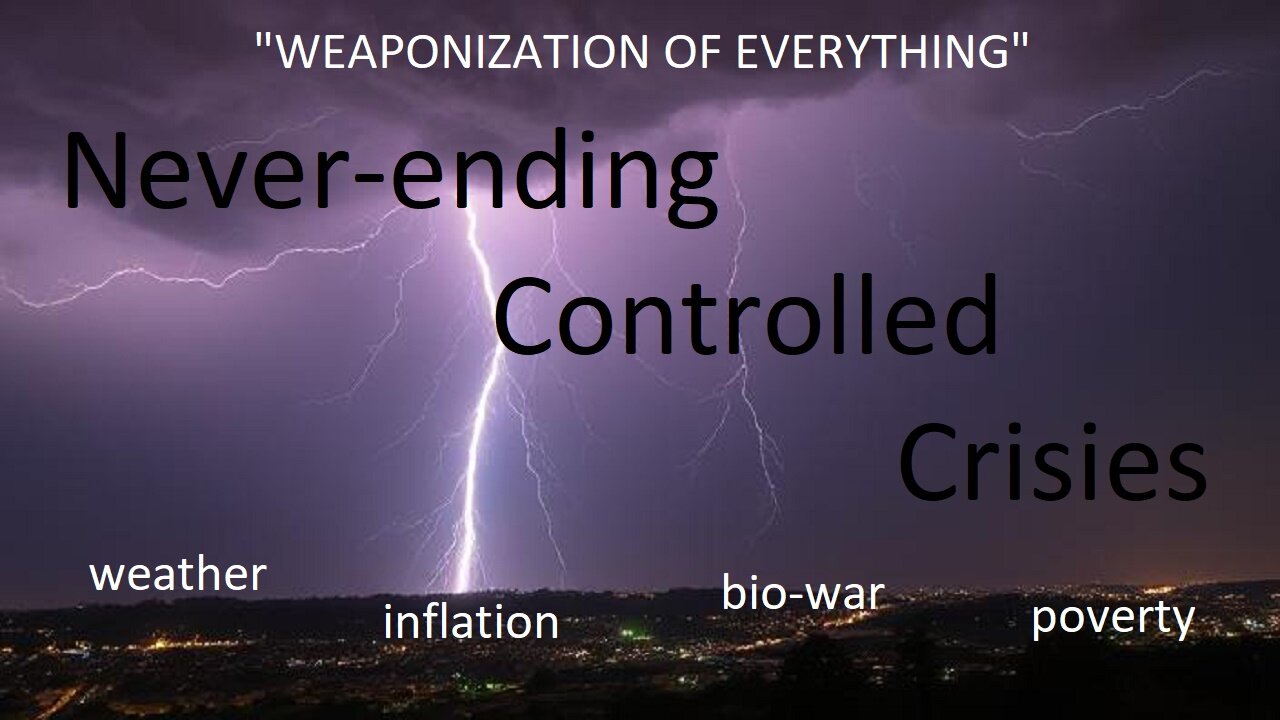 Controlled Crises For The "Weaponization of Everything"