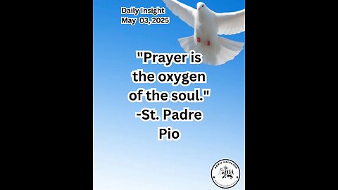 Daily Insight May 03, 2025 #faith #Saints #Insight