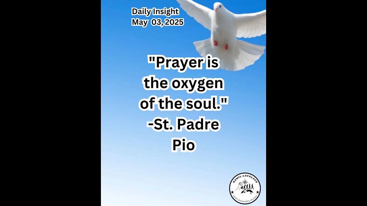 Daily Insight May 03, 2025 #faith #Saints #Insight