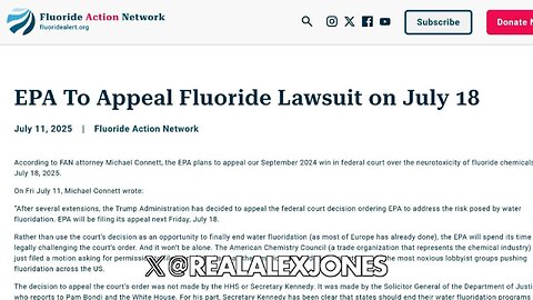 Trump DOJ Fights To Keep Poisonous Fluoride In The Water In Desperate Attempt To Block RFK