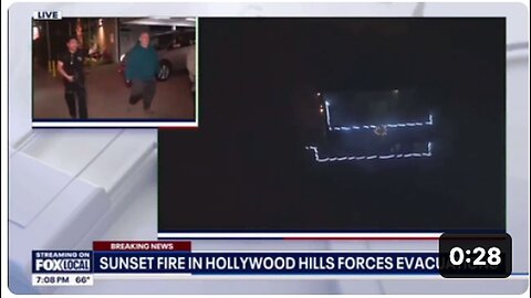 "Hollywood Hills Evacuated due to Sunset Fire"