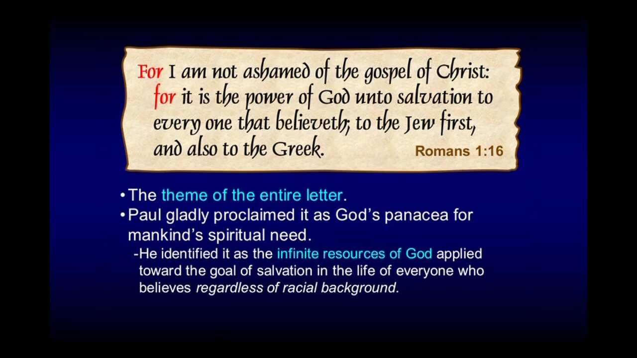 Romans by Chuck Missler Lesson 2