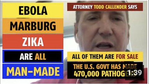"Lawyer Todd Callender Claims Ebola, Zika & Marburg Viruses are Man-Made and For Sale"
