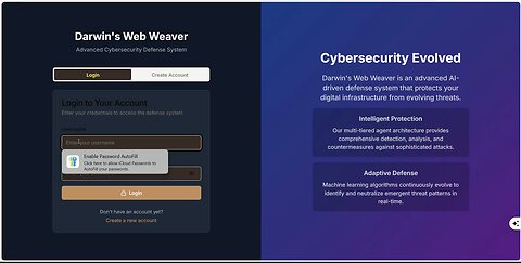 Darwin's Web Weaver cybersecurity system