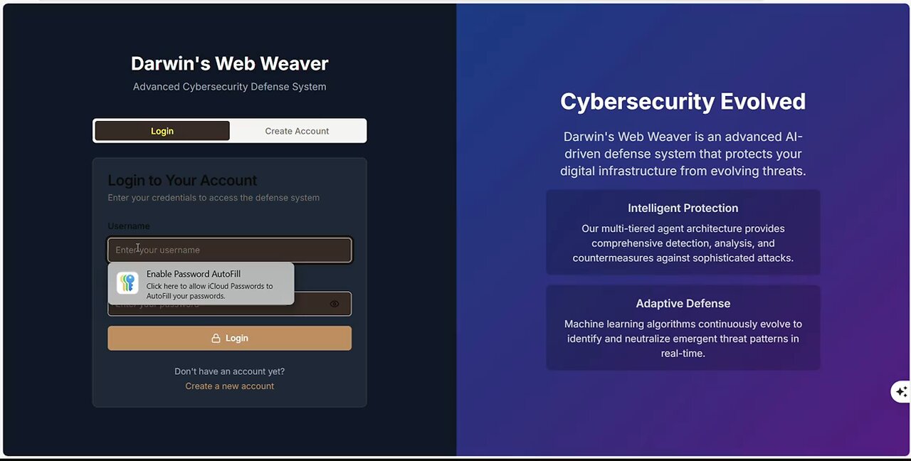 Darwin's Web Weaver cybersecurity system