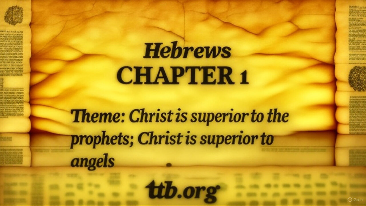 Hebrews Chapter 1 (Bible Study)