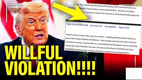 Breaking News: Federal Judge FINDS Trump in WILLFUL VIOLATION of Law