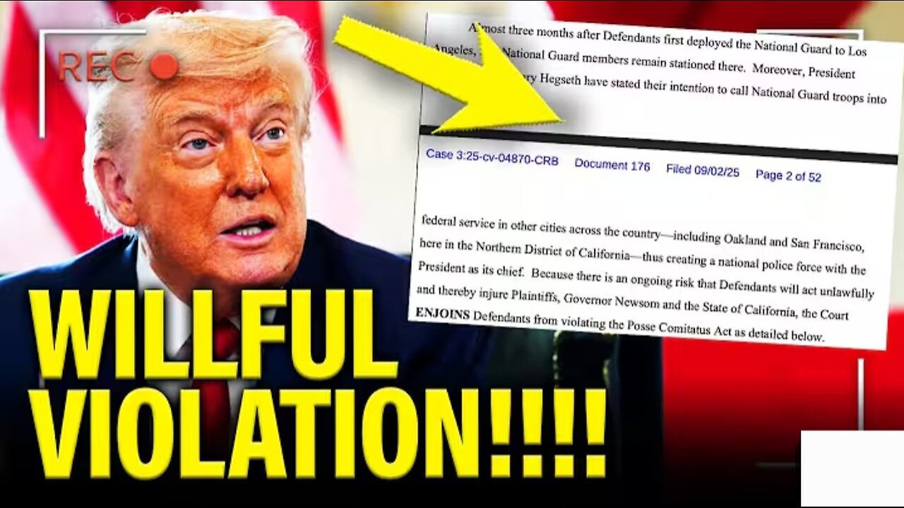 Breaking News: Federal Judge FINDS Trump in WILLFUL VIOLATION of Law