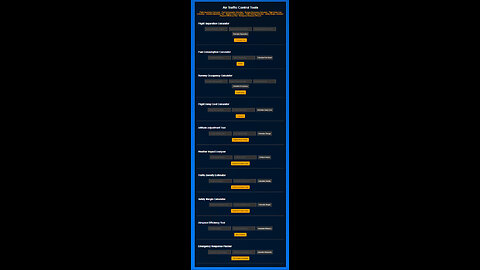 Advanced Air Traffic Control Tools – Precision Aviation Calculators & Safety Systems