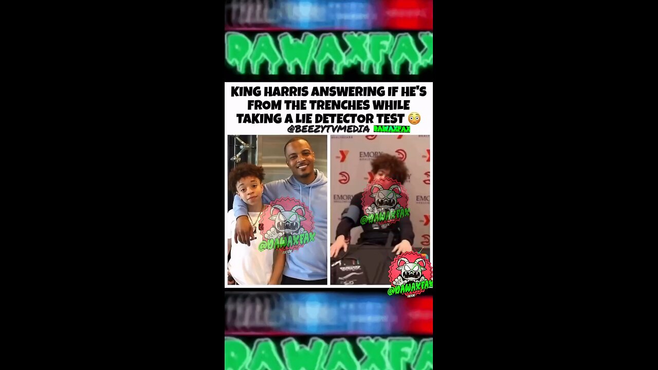 #Ti’s son #KingHarris takes a lie detector test if he is from the trenches 😳 Thoughts?! 💭