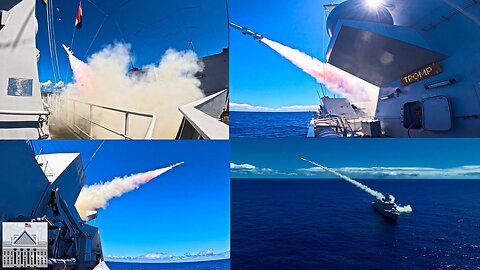 HNLMS Tromp Fires Harpoon Missile at RIMPAC 2024 SINKEX