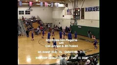 Mt. Ararat High School Boys Basketball 2008-2009 Season GAME #3 At Oxford Hills