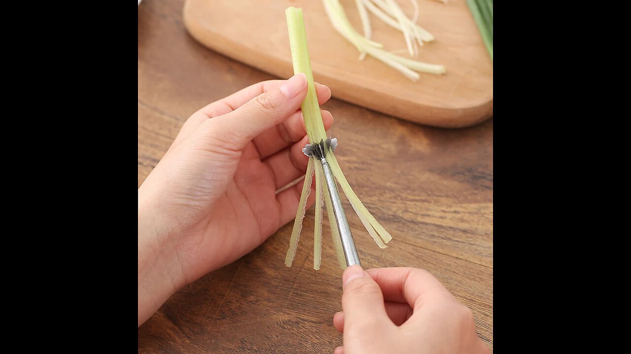 Green Onion Slicer_Shredder, Easy-to-use, Reusable & Efficient