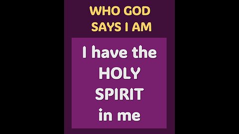 I have the HOLY SPIRIT in me #wordofgod #HolySpirit #God #bible #wisdom