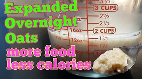 Expanded Overnight Oats - more food less calories
