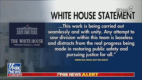 ⚠️BREAKING: AG Pam Bondi has "every intention to stay and serve," per Fox, along with Kash Patel.