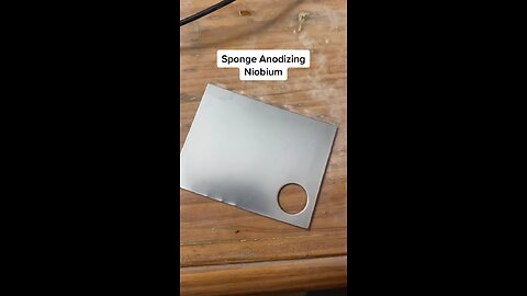 Sponge #anodizing some scrap #niobium for #practice 😊 #chemistry #science #metal #titanium #diy