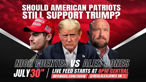 Full Alex Jones. Vs Nick Fuentes Debate - 7/30/2025
