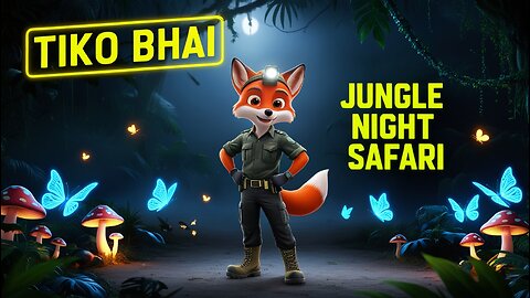 🌌 Jungle Night Safari with Glowing Animals | Tiko Bhai Adventures 🦊✨