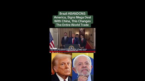 Brazil ABANDONS America, Signs Mega Deal With China,