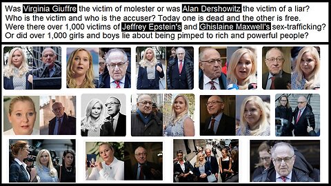 Was the late Virginia Giuffre an Epstein victim or a liar? - July 16, 2025