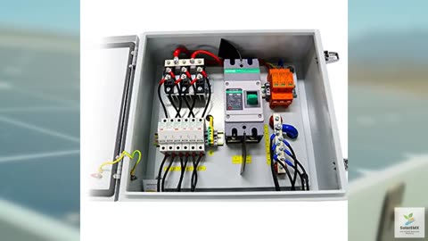AIMS Power 6 String Solar Array Combiner Box 120A 200 VDC 6 Inputs 20KW Prewired