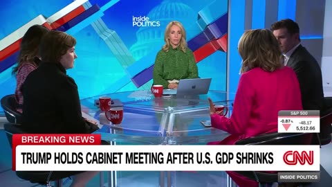 Hear Trump’s response to report showing a shrinking US economy