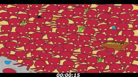 Octopus puzzle: Between so much octopus have a fish, looks easy, isn’t