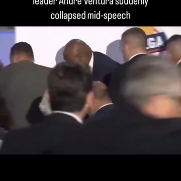 Portugal's right-wing nationalist leader André Ventura suddenly collapsed mid-speech
