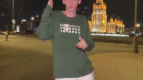 Moscow Night Vibes with Police in the Background 😳🌙