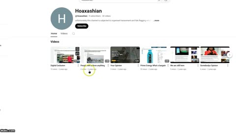 Dormant Youtube account NO VIEWS