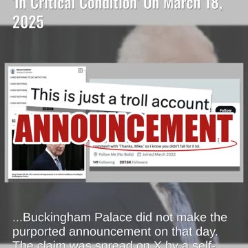 Fact Check: BBC Did NOT Publish King Charles III Being 'In Critical Condition' On March 18, 2025