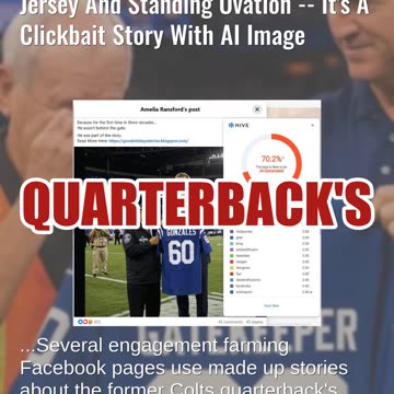 Fact Check: Peyton Manning Did NOT Honor Gatekeeper With Jersey And Standing Ovation -- AI Clickbait