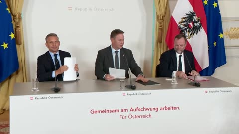 Pressefoyer nach dem Ministerrat