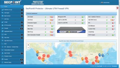 SecPoint Protector V68 – Attack Map Improvements
