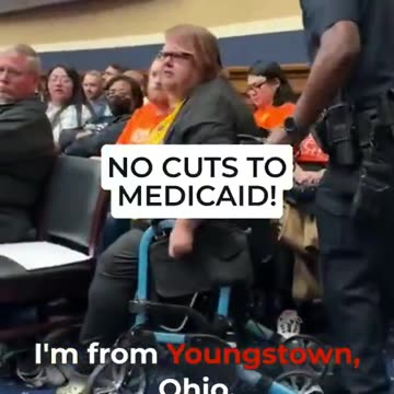 HIV-positive, disabled woman named Olga from Ohio has a meltdown on Capitol Hill.