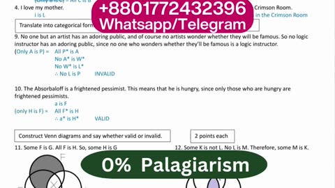 Student Work (Exam) | Logic PHL 2001 Symbolic Logic Final Solution Reels | Carleton University BA