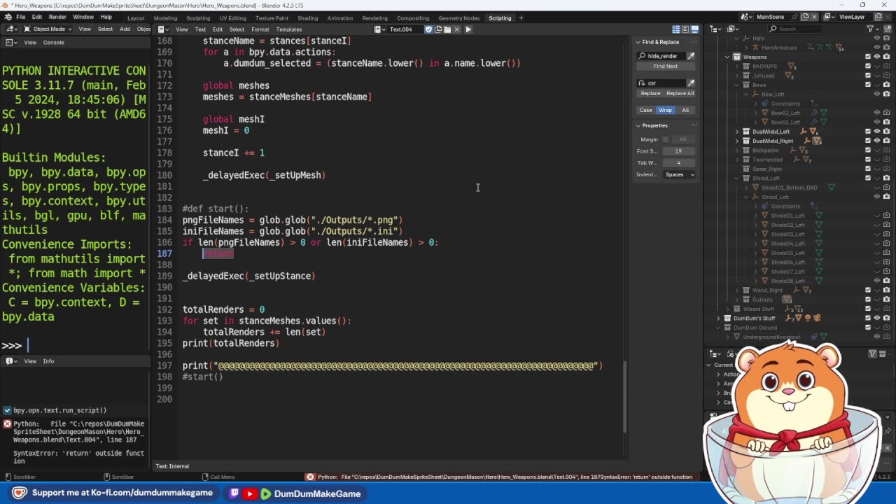 Dev Stream: Attempting 3D to 2D in Godot Again & Raging At Blender/Python!